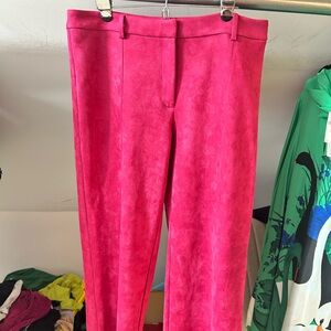 Avec Les Filles Fuchsia Suede Pants